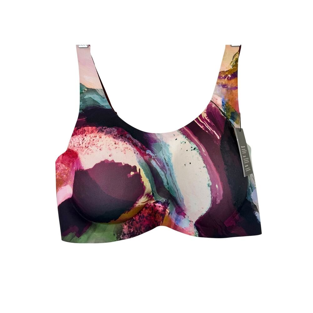 Knix Adjustable Pullover Bra Wireless in Flow Motion Multicolor NWT | XXXXL+